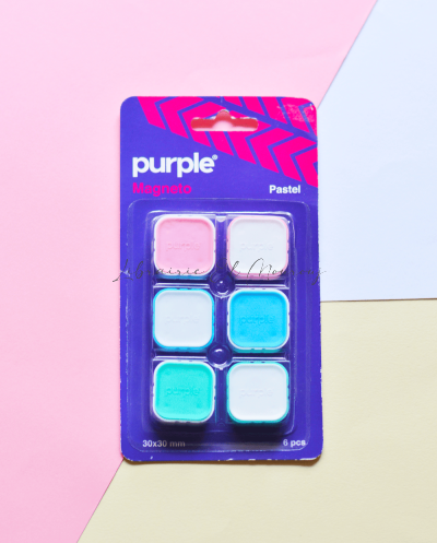 Aimant Purple pastel 6 pièces