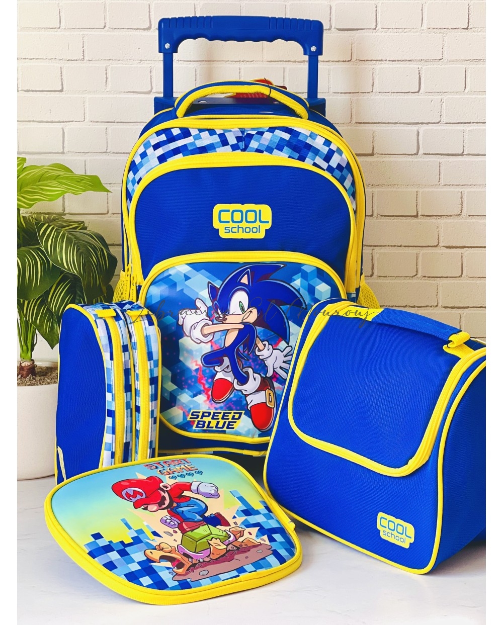 Cartable Scolaire Enfant Sac à Dos Sonic The Hedgehog Gamer