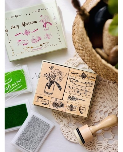 Wooden stamp lazy afternoon