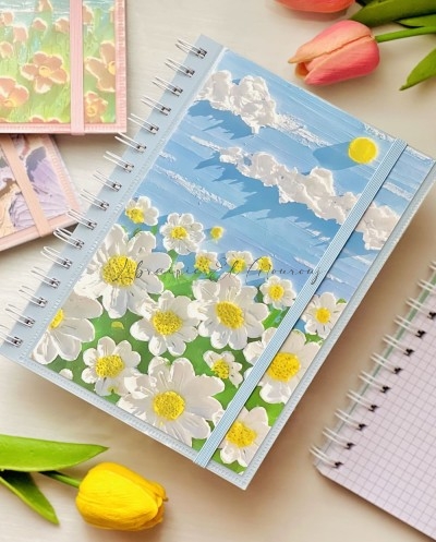 Notebook Acrylic painting