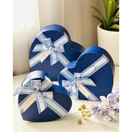 Boîtes Cadeaux cœurs bleus – Coffret élégant pour cadeaux spéciaux