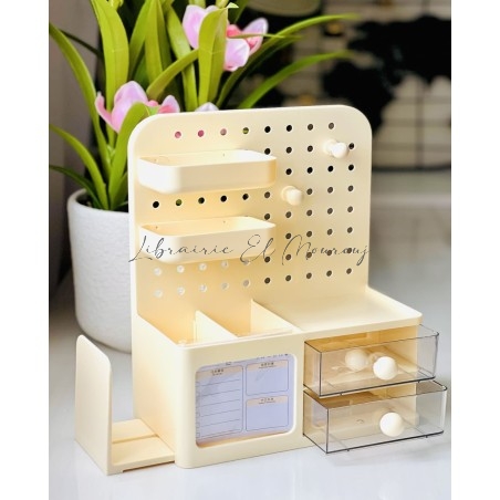 Organisateur de bureau pegboard – Rangement mural pratique et modulable