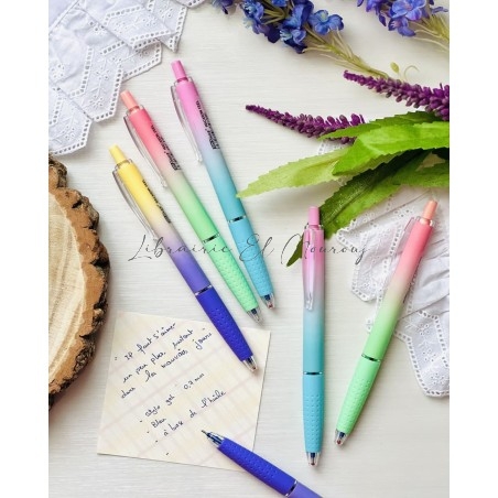 Stylo gel bleu