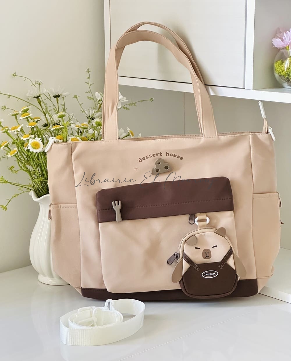 Tote Bag avec porte-monnaie Capybara