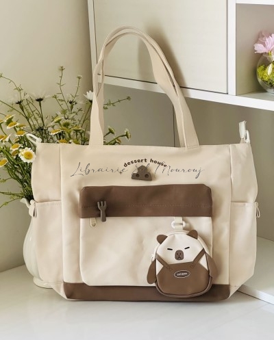 Tote Bag avec porte-monnaie Capybara