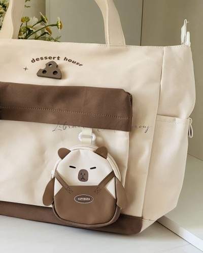 Tote Bag avec porte-monnaie Capybara
