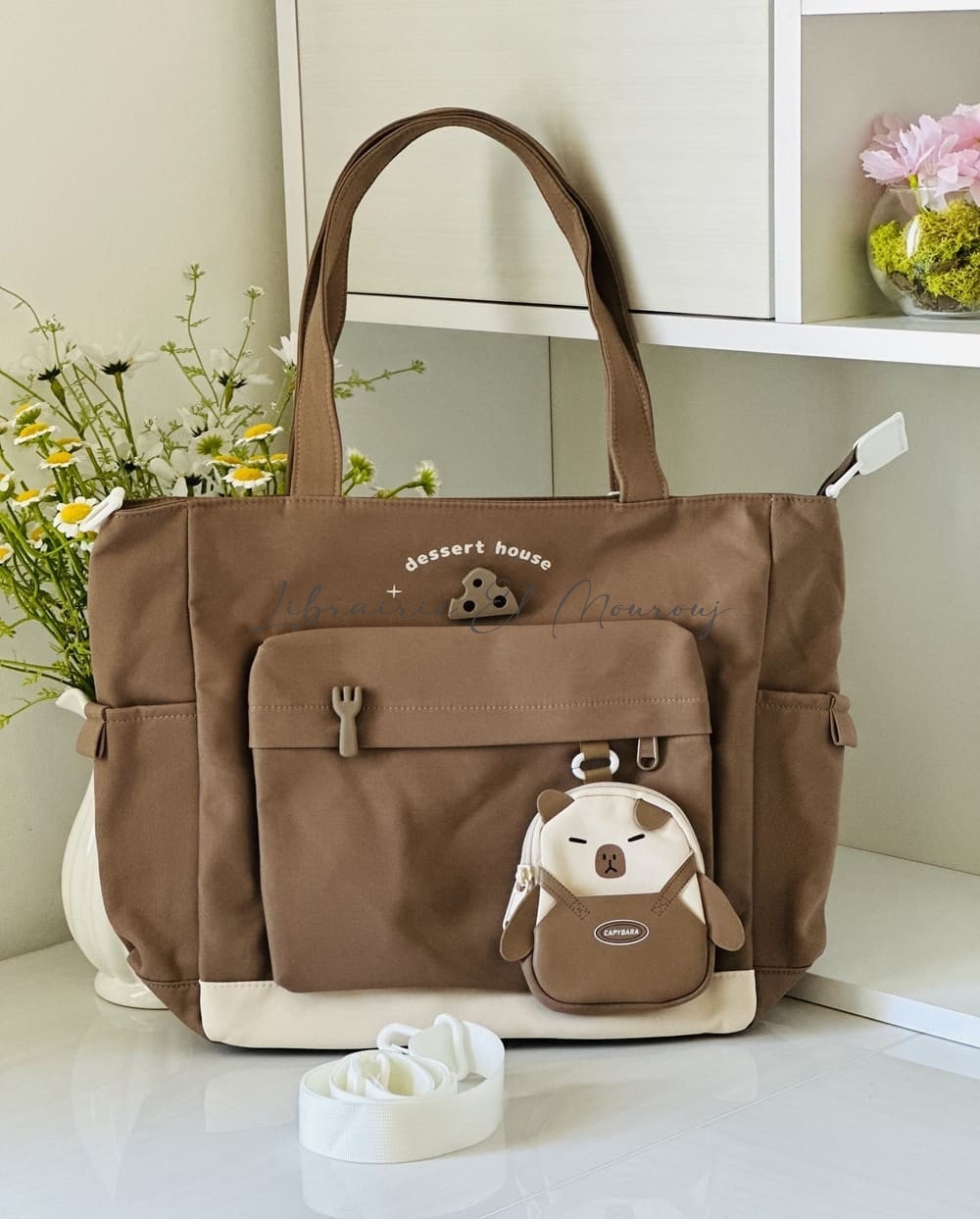 Tote Bag avec porte-monnaie Capybara