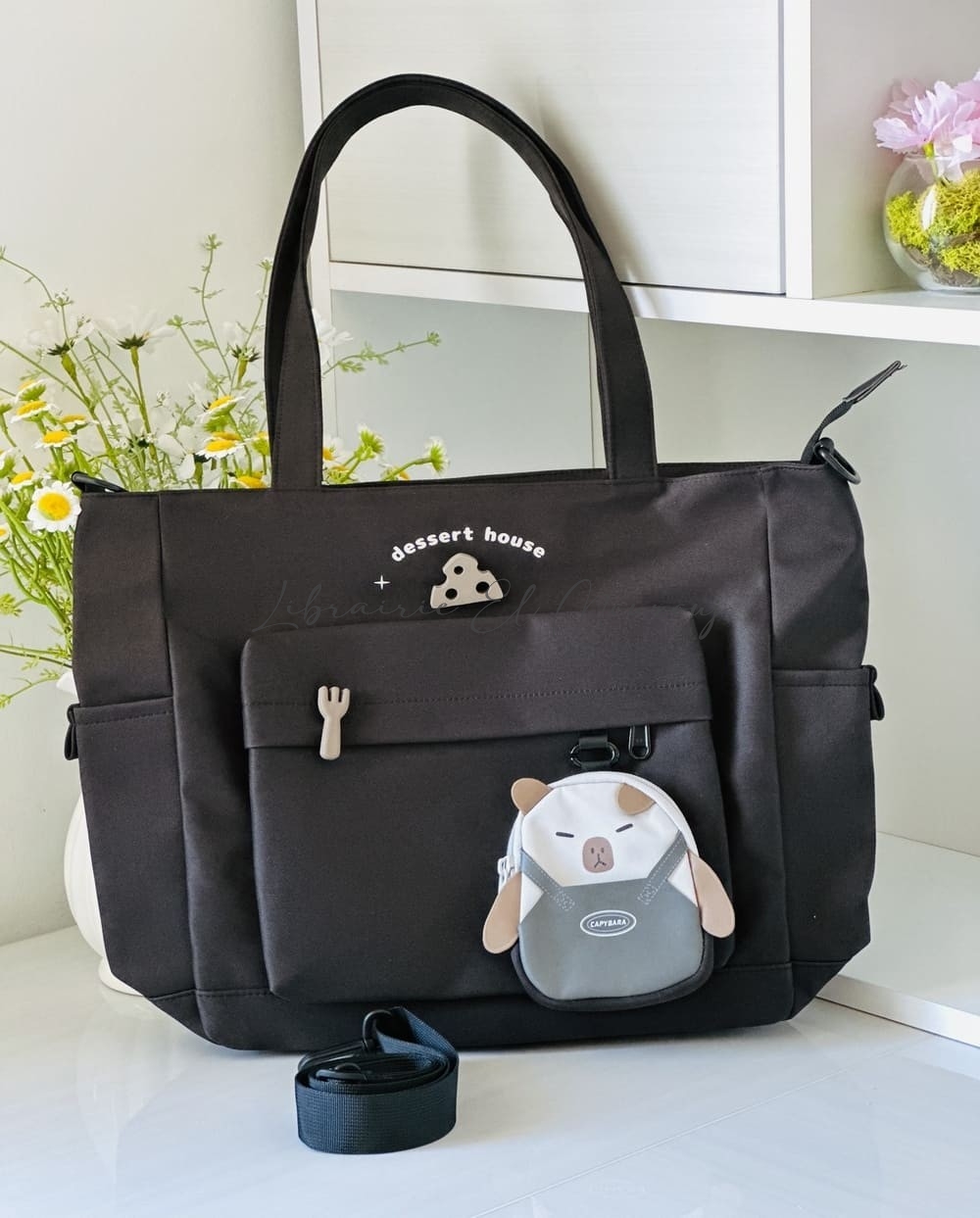 Tote Bag avec porte-monnaie Capybara
