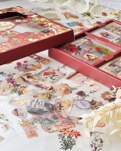 Pack Vintage Stickers Rouge