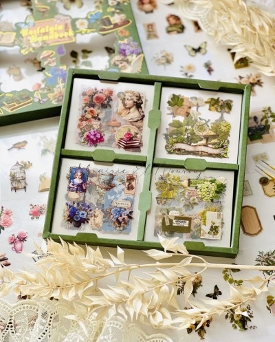 Pack Vintage Stickers Vert