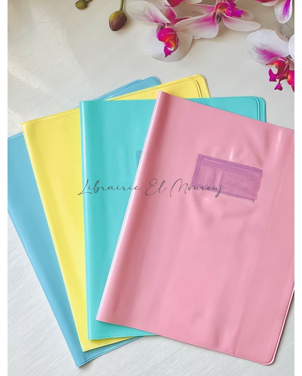 Protège Livre Glossy Pastel 22×17 | Librairie El Mourouj