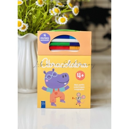 Abracolabra Jaune avec 4 Feutres Magiques | Livre Créatif Enfant
