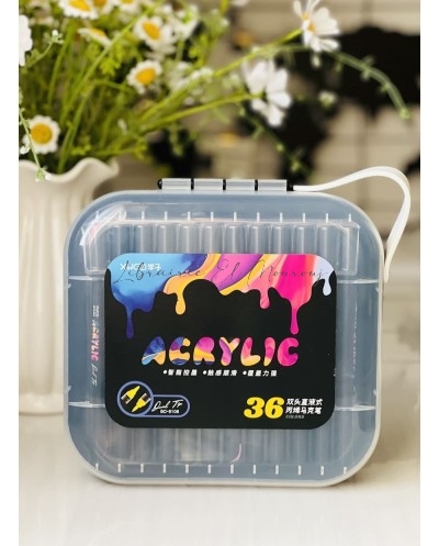Marqueur Acrylique 36 Double Pointe | Feutres Créatifs Tunisie