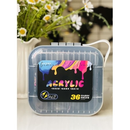 Marqueur Acrylique 36 Double Pointe | Feutres Créatifs Tunisie