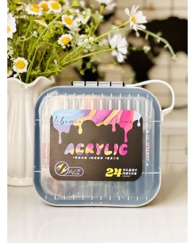 Marqueur Acrylique 24 Double Pointe | Feutres Créatifs Tunisie