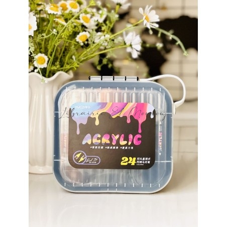 Marqueur Acrylique 24 Double Pointe | Feutres Créatifs Tunisie