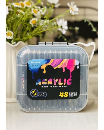 Marqueur Acrylique 48 Double Pointe | Feutres Créatifs Tunisie