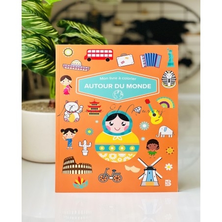 Mon Livre à Colorier Autour du Monde | Coloriage Enfant Tunisie