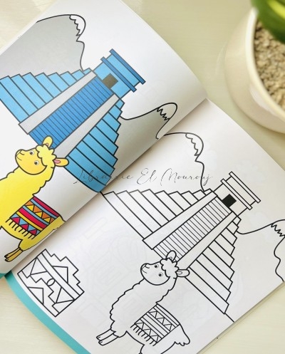 Mon Livre à Colorier Autour du Monde | Coloriage Enfant Tunisie