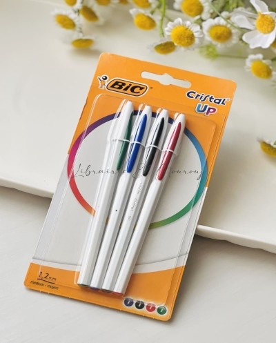 BIC Cristal Up Stylos Bille 1.2mm Pack 4 Couleurs | Tunisie