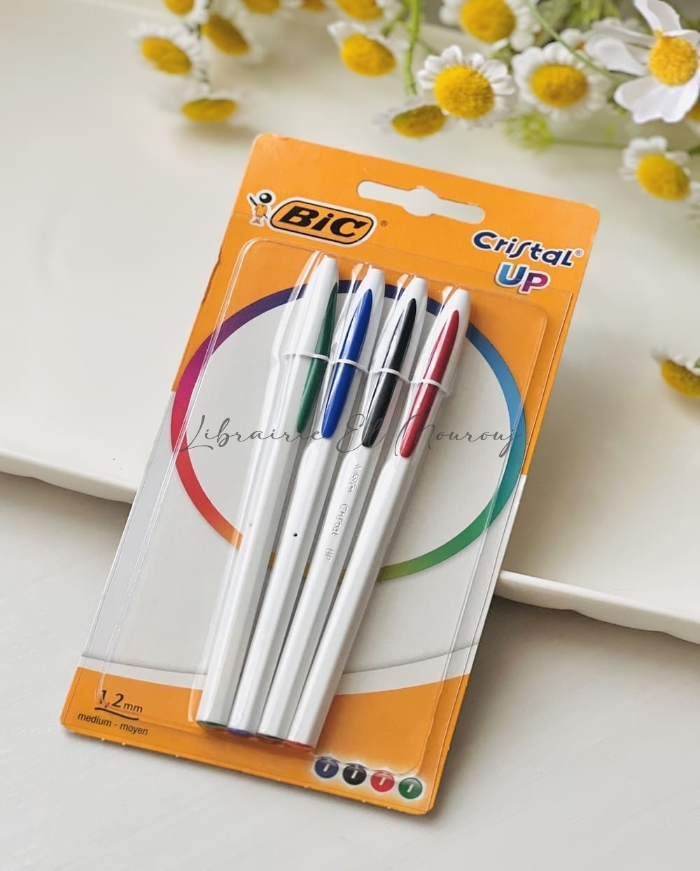 BIC Cristal Up Stylos Bille 1.2mm Pack 4 Couleurs | Tunisie