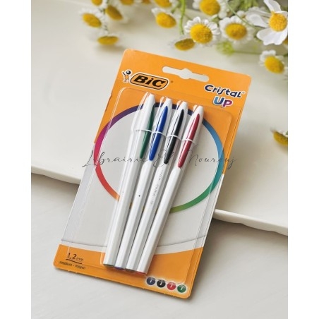 BIC Cristal Up Stylos Bille 1.2mm Pack 4 Couleurs | Tunisie