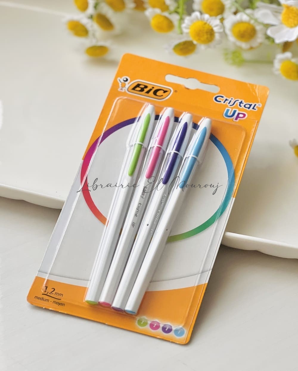BIC Cristal Up Fashion Stylos Bille 1.2mm Pack de 4 | Tunisie