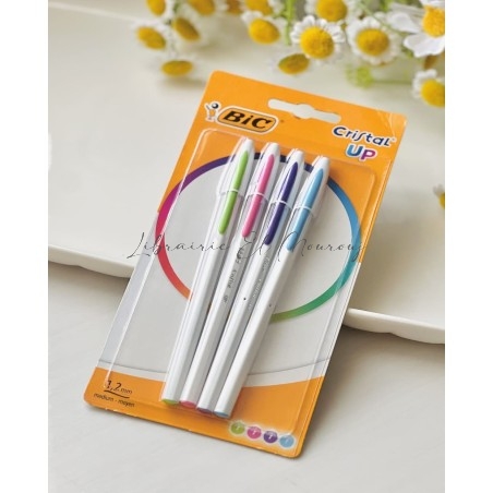 BIC Cristal Up Fashion Stylos Bille 1.2mm Pack de 4 | Tunisie