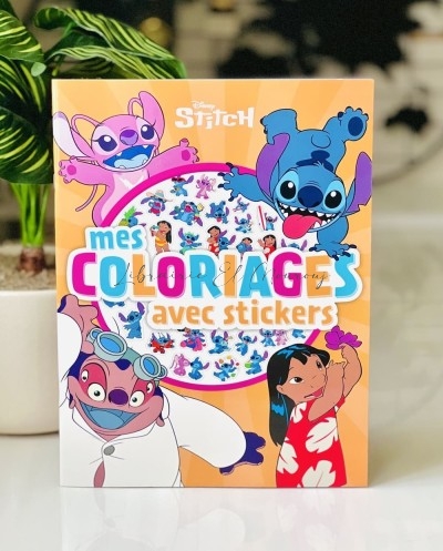 Mes Coloriages avec Stickers Stitch | Livre Coloriage Enfant Tunisie