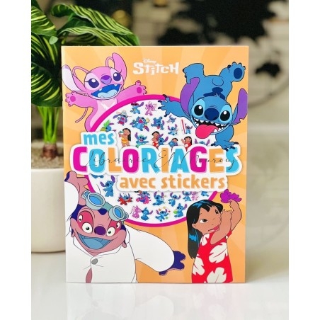 Mes Coloriages avec Stickers Stitch | Livre Coloriage Enfant Tunisie