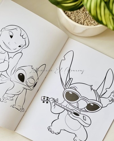 Mes Coloriages avec Stickers Stitch | Livre Coloriage Enfant Tunisie