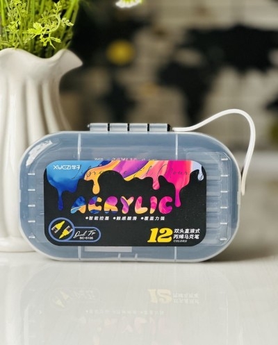 Marqueur Acrylique de 12 DOUBLE POINTE
