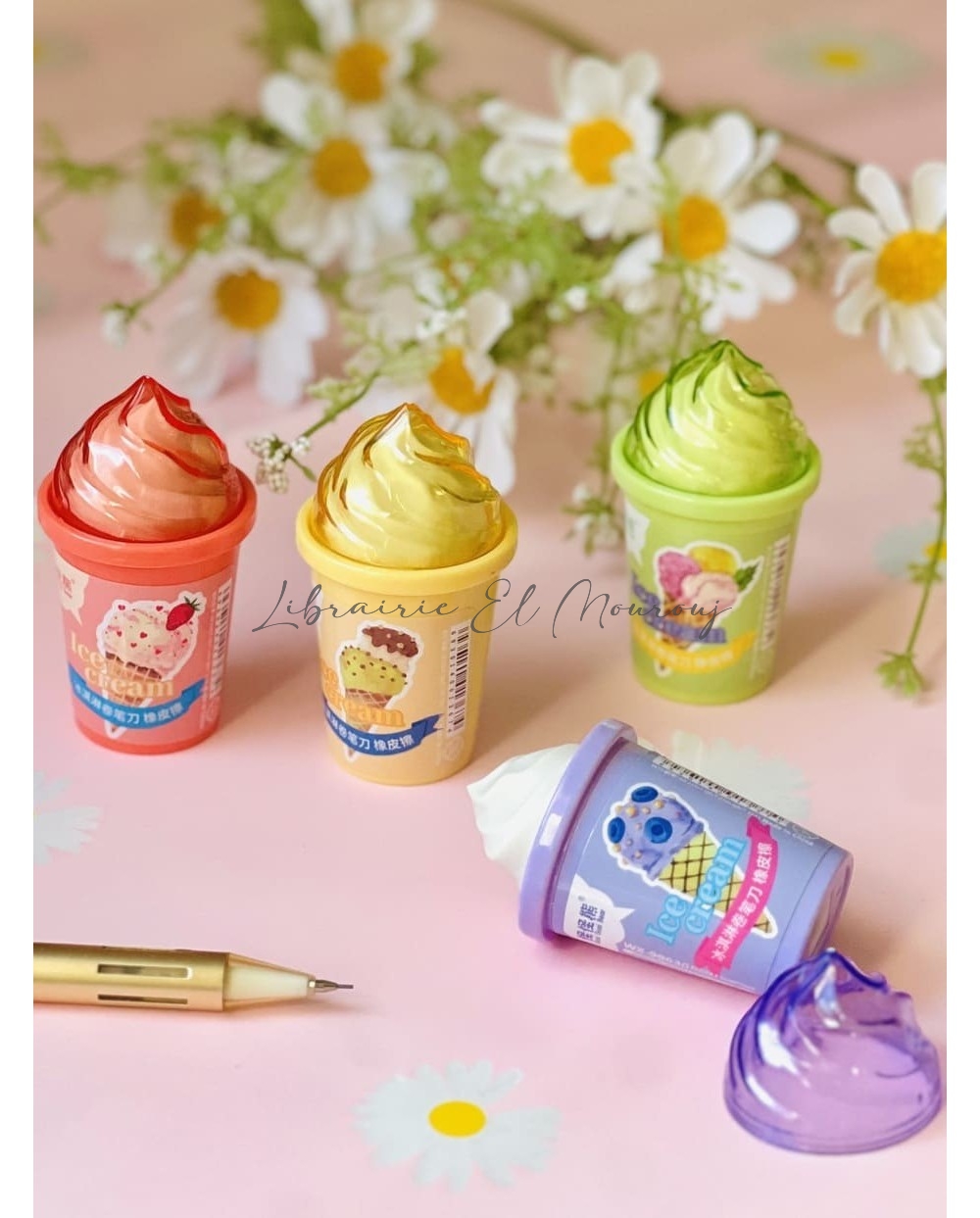 TAILLE CRAYON + GOMME GLACE