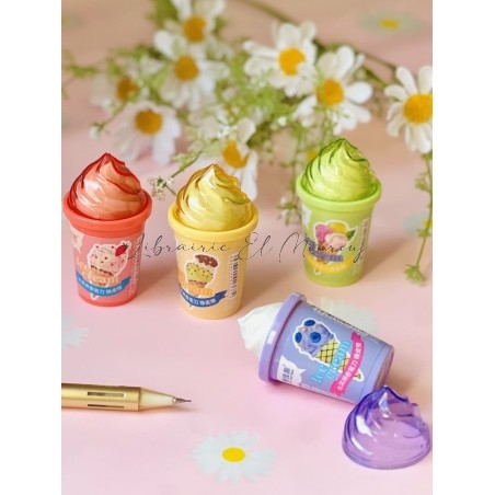 Taille-Crayon 2-en-1 avec Gomme Forme Glace | Librairie El Mourouj