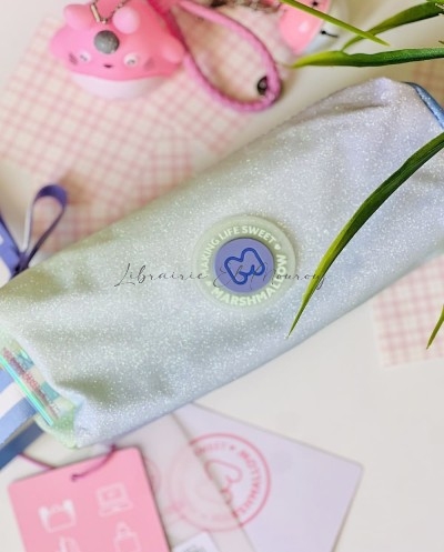Trousse Pailletée Pastel "Glitter Marshmallow" à Double Zip