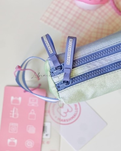 Trousse Pailletée Pastel "Glitter Marshmallow" à Double Zip