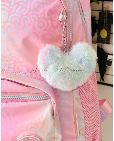 Sac à Dos à Roulette Trolley Iris Rose Marshmallow | Librairie Mourouj