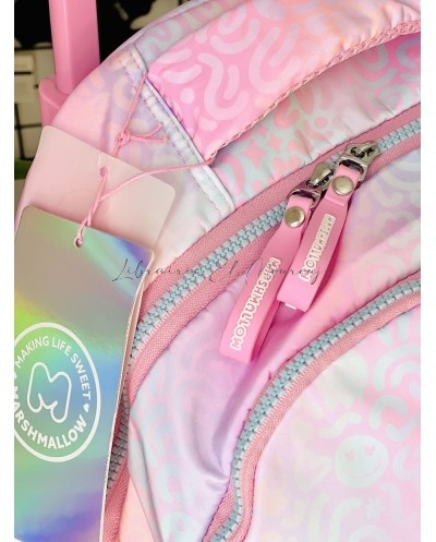 Sac à Dos à Roulette Trolley Iris Rose Marshmallow | Librairie Mourouj