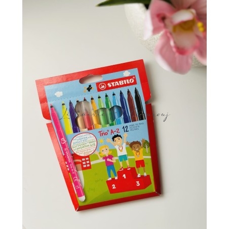 Boîte 12 Feutres Stabilo Trio A-Z | Librairie El Mourouj