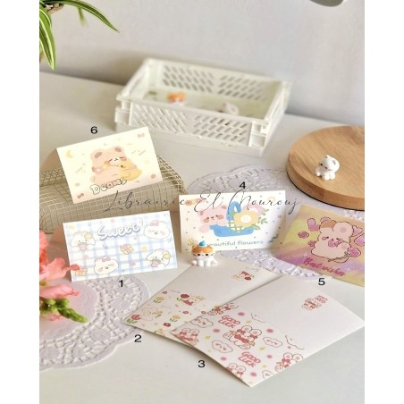 Cartes Kawaii Animals Adorables | Librairie El Mourouj