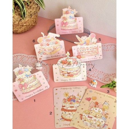 Cartes Anniversaire Gâteaux Kawaii | Librairie El Mourouj