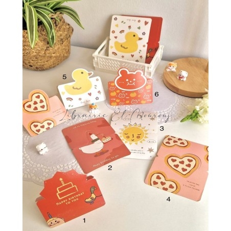 Cartes de Vœux Kawaii Illustrées | Librairie El Mourouj