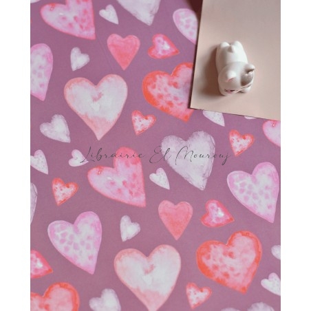 Rouleau Papier Cadeaux Cœur | Librairie El Mourouj