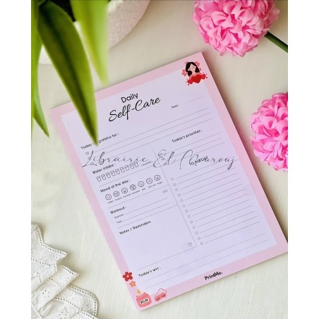 Bloc-Notes Planificateur « Daily Self-Care » — Douceur & Organisation au Quotidien