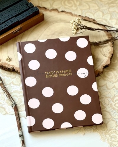 « Daily Planner – Bigger Dreams » à Pois Vintage By Printme