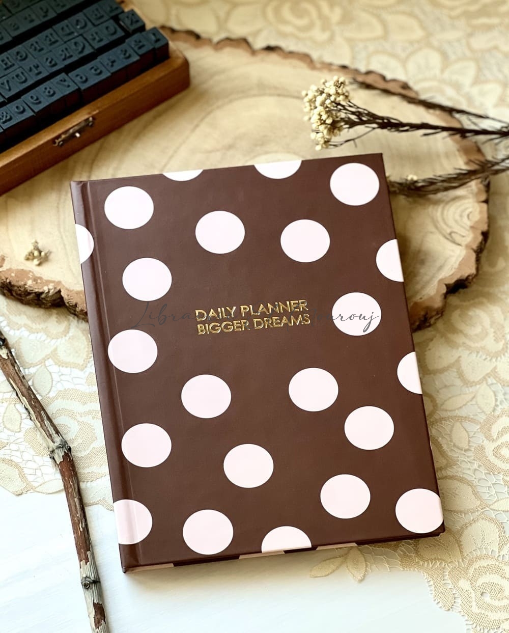 « Daily Planner – Bigger Dreams » à Pois Vintage By Printme
