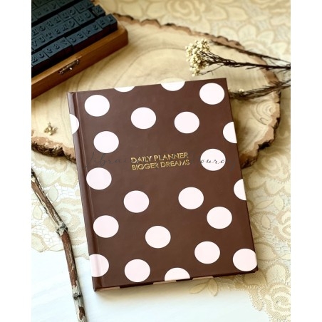 « Daily Planner – Bigger Dreams » à Pois Vintage By Printme
