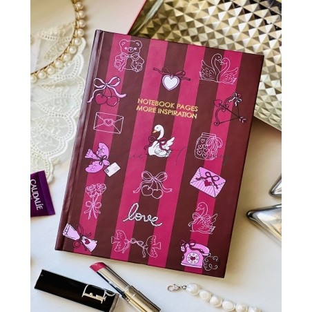 Notebook Coquet Rétro – Rayures & Motifs Vintage By Printme