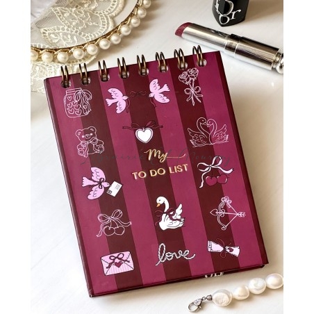 Mini To Do List Coquet Rétro – Rayures & Motifs Romantiques By Printme