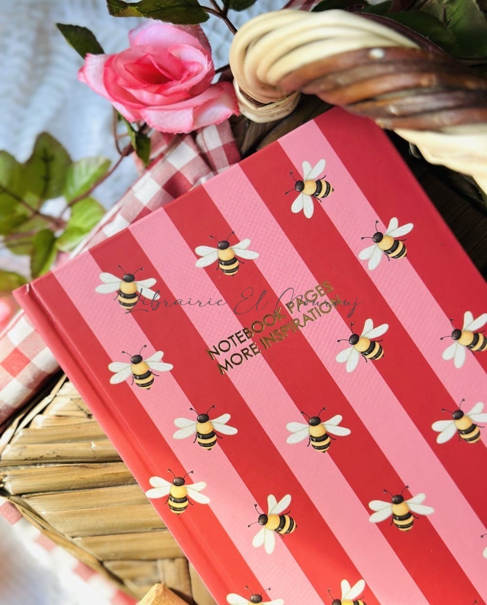 Notebook Pétillant Motifs Abeilles & Rayures Vintage by Printme